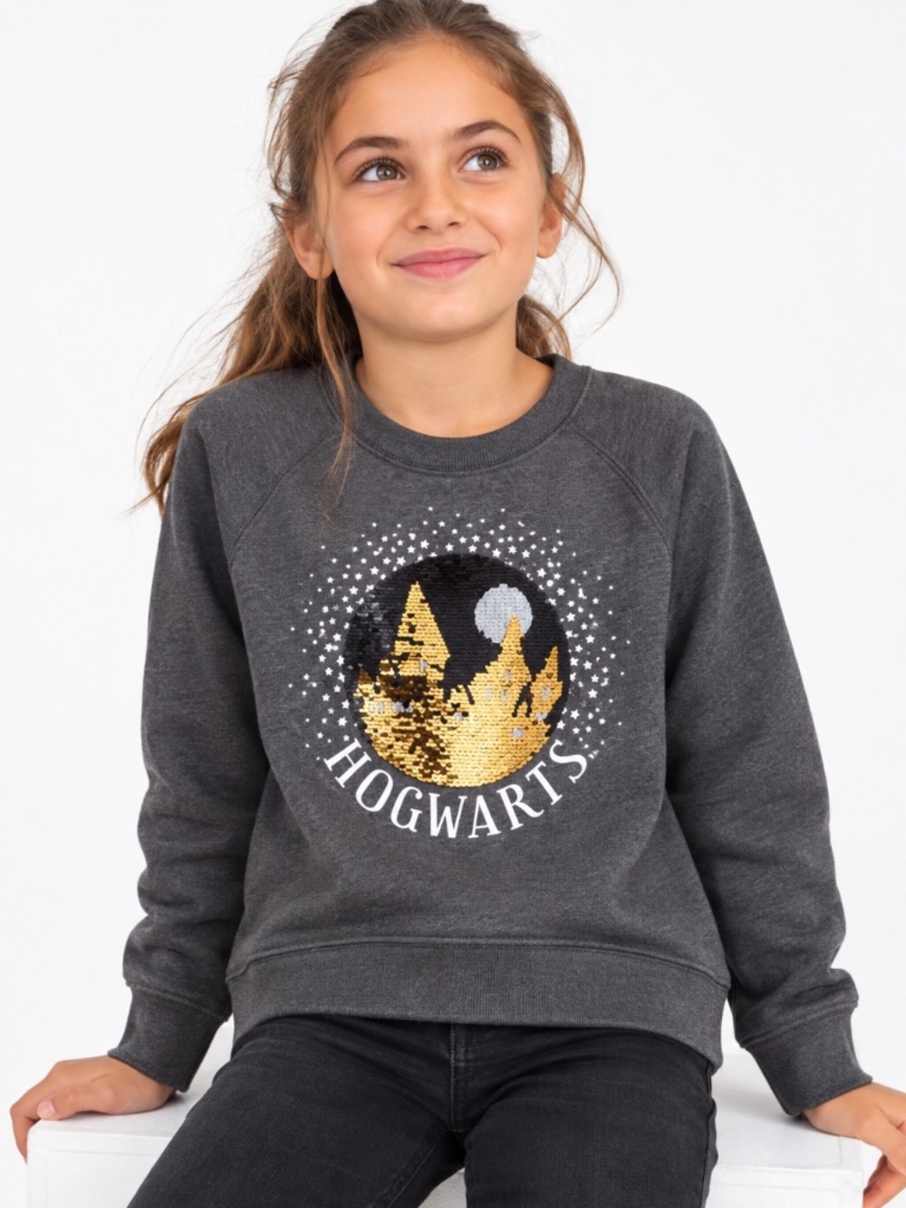 Harry Potter sequin Hogwarts sweatshirt